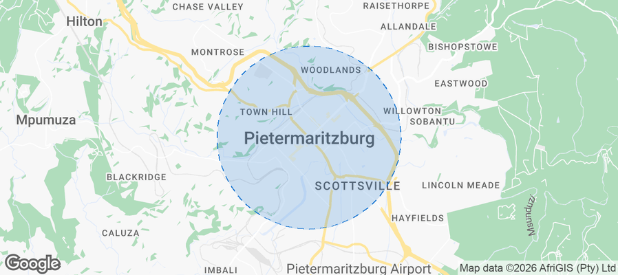 Pietermaritzburg Airbnb map